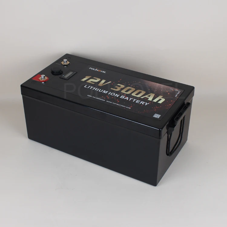 Polinovel LCD Dual USB Port Deep Cycle Lifepo4 12v 300 Ah Lithium Ion Battery