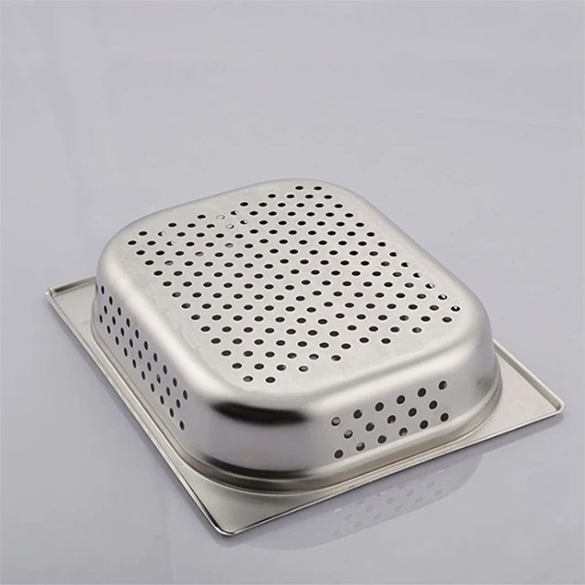 Hotel Restaurant Equipment 2/1 Stainless Steel Food Container Perforated GN Pan