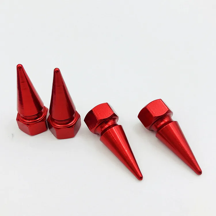 Long Spike Valve Stem Caps Metal Thread Set For Wheel Tires