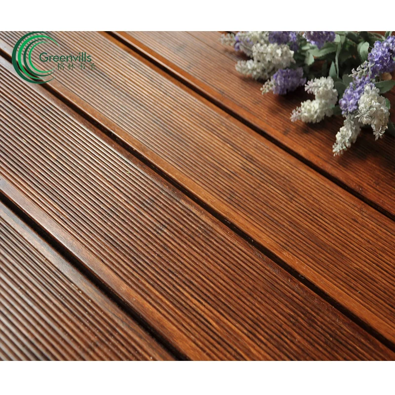 
Eco Forest Outdoor Carbonized Solid Cheap 20mm Strand Woven Bamboo Flooring Decking Price 