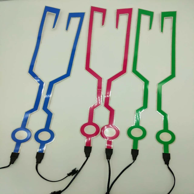 Motorcycle bluetooth helmet headset LED lights stripes for safety helmet