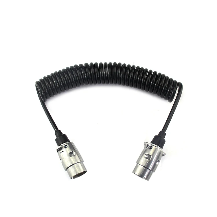 7 way 12 V алюминиевый соединитель прицепа спиральный кабель для прицепа