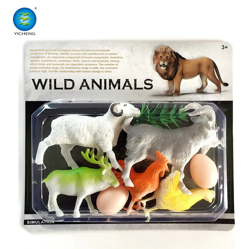 Китайская фабрика оптовая цена пластиковый набор игрушек для животных в джунглях