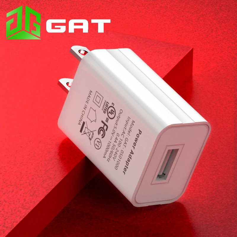 US 5v1a Charger USB Charger High Quality American FCC Certified Smartphone Cell Phone Micro USB Charger