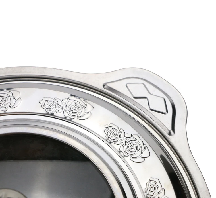 Индийская тарелка для жарки с горелкой прямоугольная из нержавеющей стали