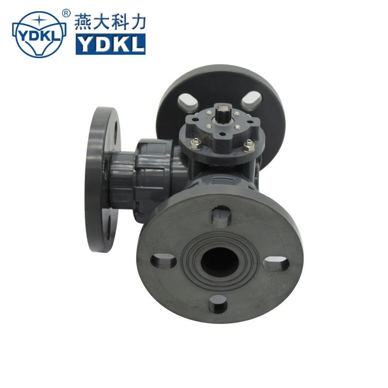 ПВХ 3-ходовой шаровой кран 2 дюймов Сделано в Китае производство