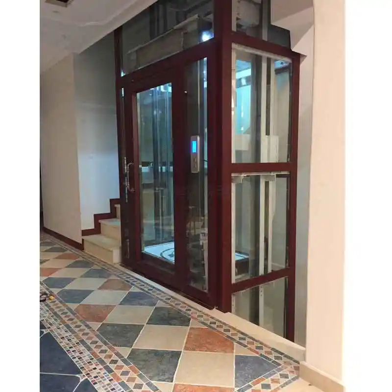 Glass Small Home Elevator Lift for 2 Person