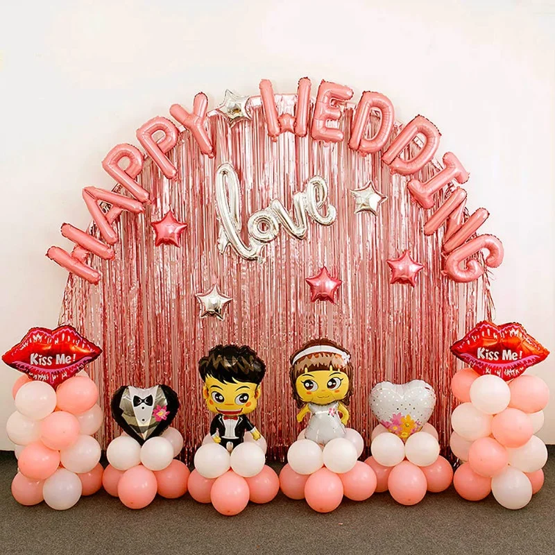 Metallic Foil Curtain Rose Gold Photo Booth Backdrop Tinsel Curtains for Birthday Wedding Party Decoration