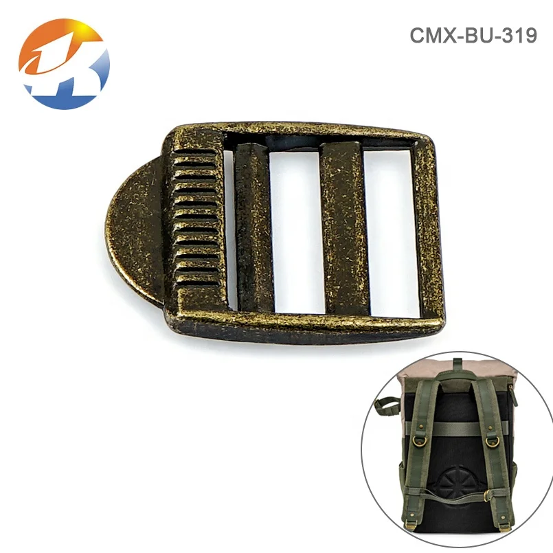 Wholesale Custom Bag Adjustable 1 Inch Metal Tri-Glide Ladder Lock Buckle for Backpack