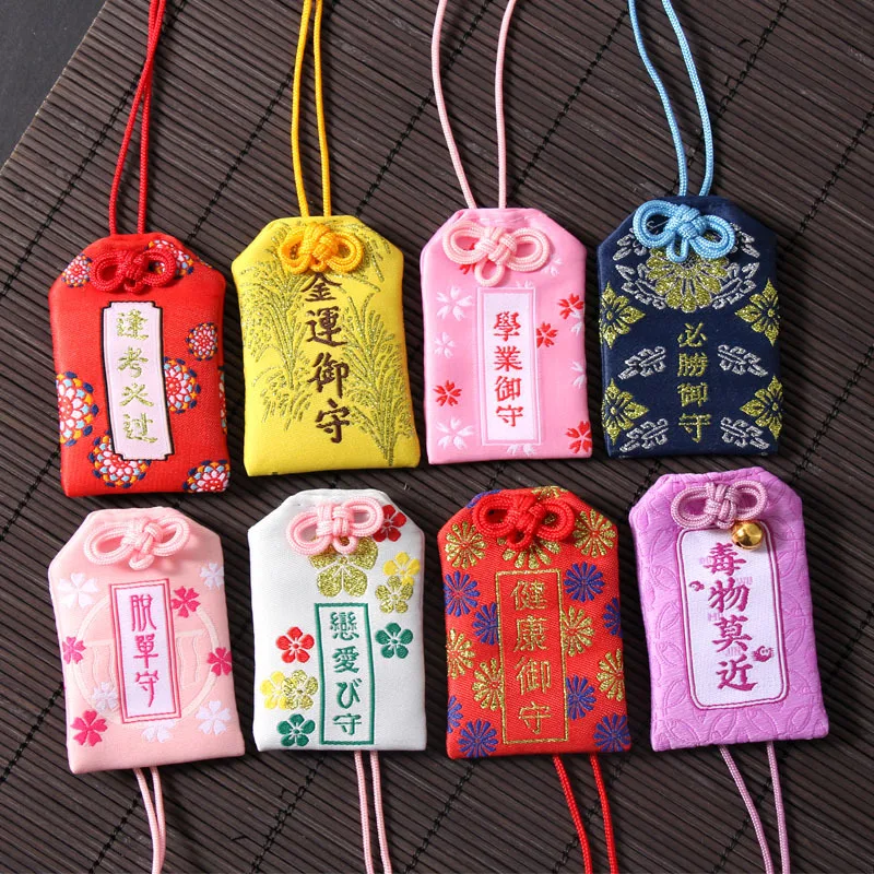 Japanese amulet Blessing bag for study  health connection love wealth fortune guard personality decoration Custom Omamori