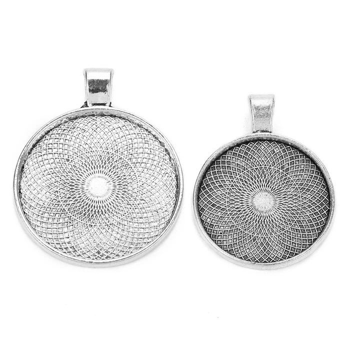 Hot sell Metal Round Pendants Cabochon Setting Base Blank Cabochon Settings For Jewelry Necklace Making