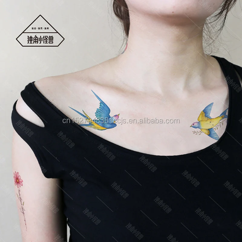 
Special own design Swallow Bird Chinese Style Ancient Customs Tattoo Sticker Long Lasting Freshness 