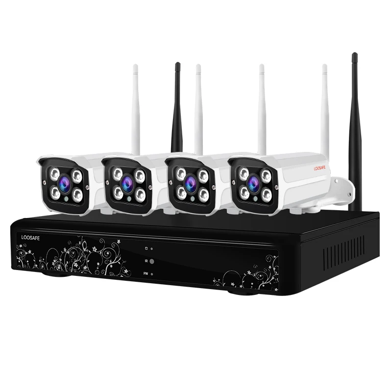 1080P HD wifi ip-камера с nvr комплект 4 CH вне двери система домашней безопасности беспроводная