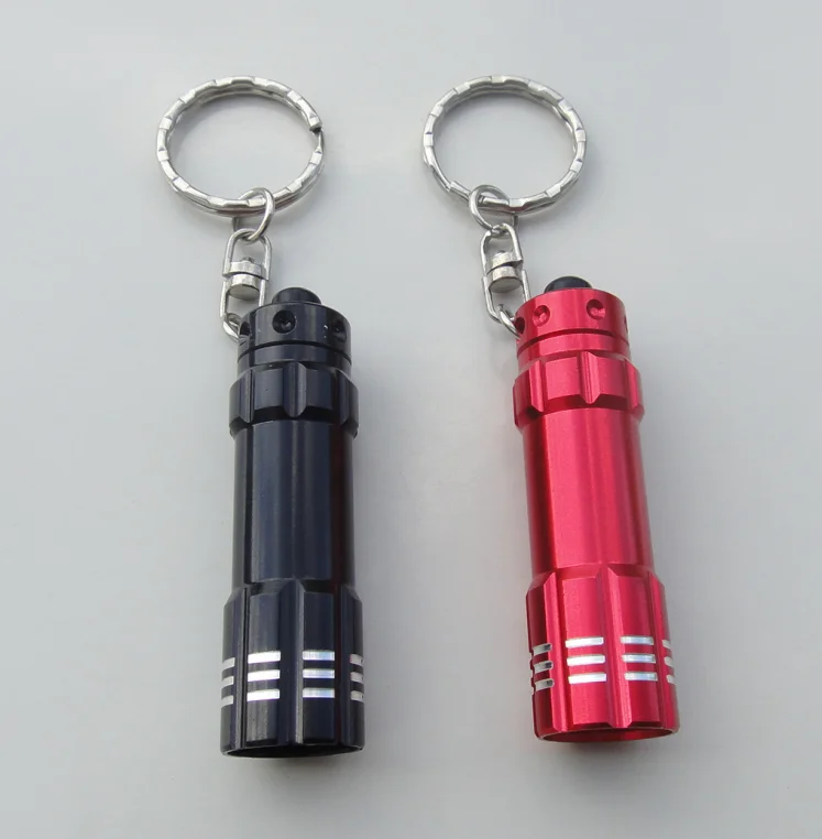 
factory price aluminum mini keychain promotion 3 led keychain flashlight 