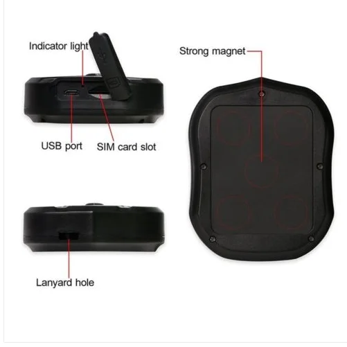 Портативный мини-GPS-трекер QZT для домашних животных, 5 м, устройство GSM/GPRS с литий-ионной батареей 5000 мАч