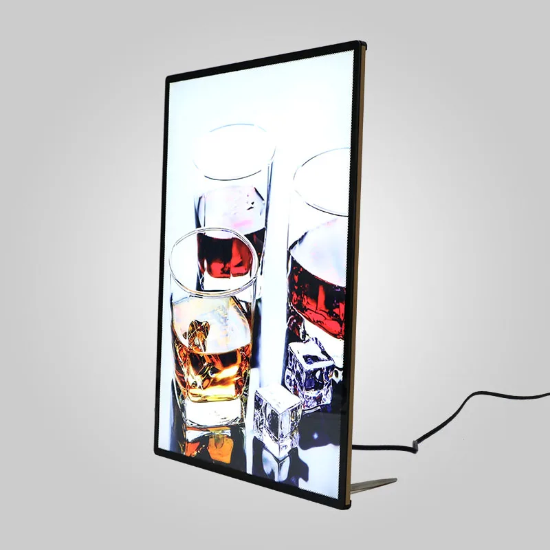 slim crystal led light box large photo light box window led light box