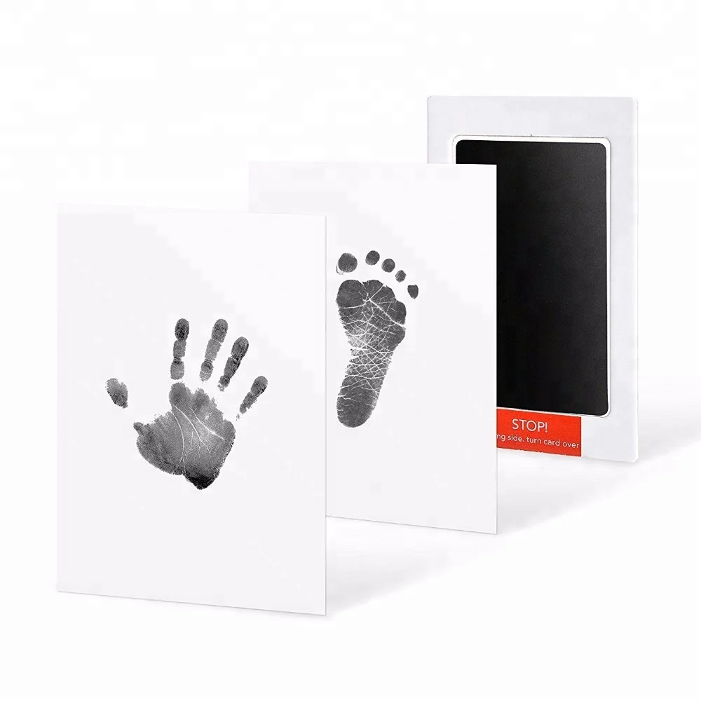 Factory price inkless  baby footprint kit hot  newborn imprints baby footprint photo frames