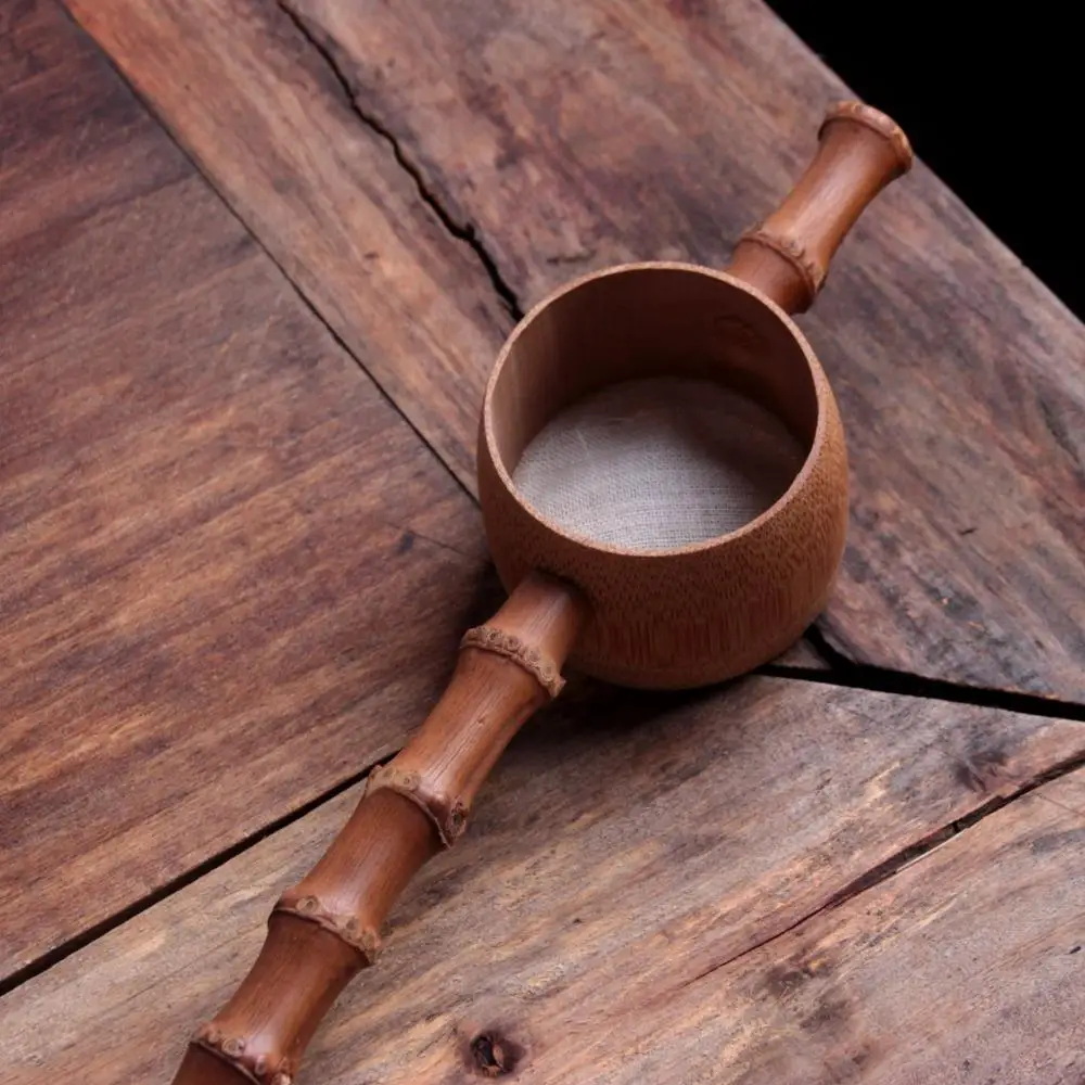 Creative natural bamboo Tea filter Japanese  tea leak filter  tea infuse