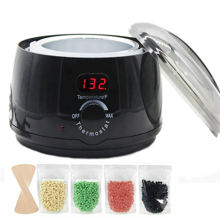 RISESUN Factory Supplier Nose 400G Hard Beans 10Pcs Wood Sticks Electric Heater LCD Display Wax Kit