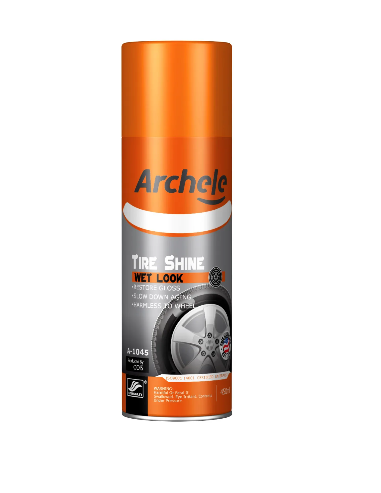Aerosol Car Tyre shine spray polish auto tyre shining gloss as new