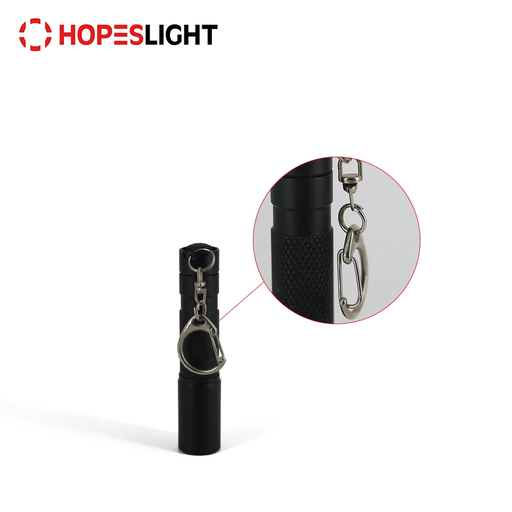 
Factory Mini Aluminum Metal LED Keychain Flashlight Keyring Torch with LED Light in Bulk 