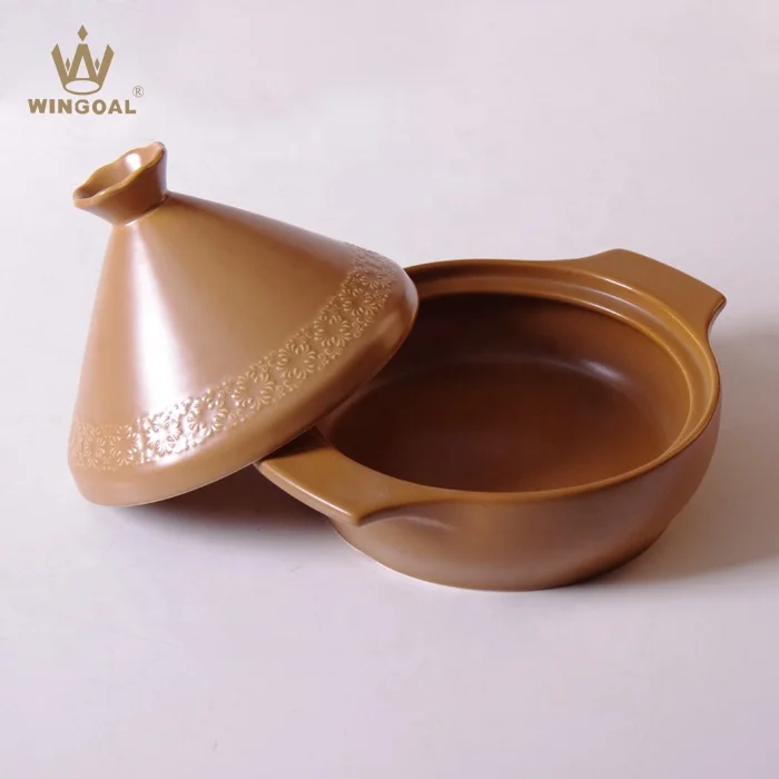 Ceramic refractory tagine cooking pot