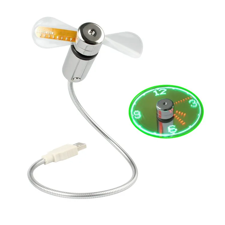 China wholesale cheap propeller usb fan led clock