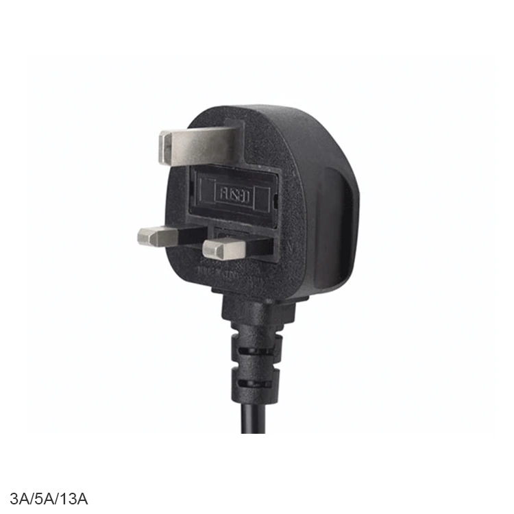 3A 5A Великобритания 2 зубца штекерным IEC C13 разъем шнур питания Электрический провод, кабель 13A 3-контактный плоский разъем