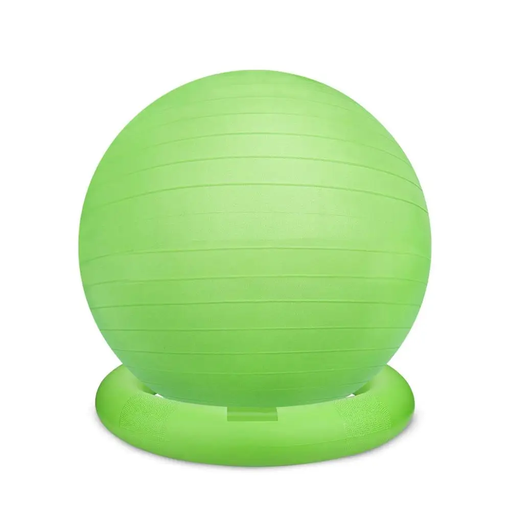 Anti-Burst Stability Ball with Feet 45cm Yoga Ball Bigger Fitness Exercise Stability Balance Ball Chair