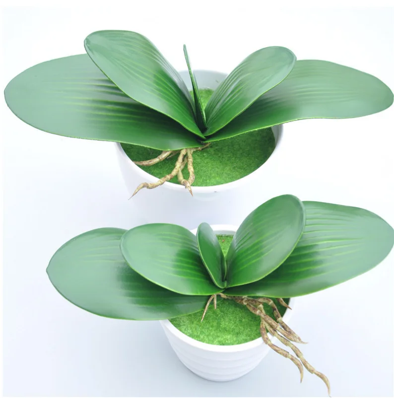 Высококачественные шелковые бабочки ручной работы листья орхидеи для украшения