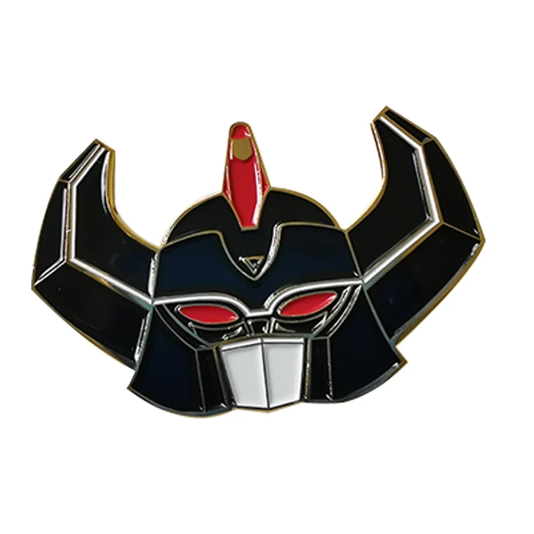 Wholesale Custom Design Brass Face Mask Metal Chest Badge