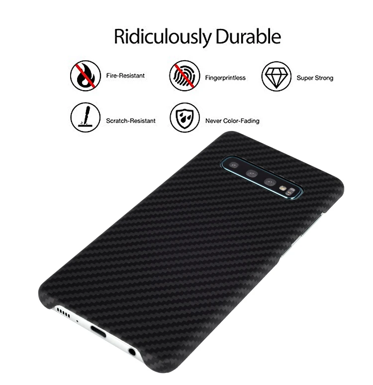 Чехол из арамидного волокна для нового Samsung Galaxy S10 + с открытым дном