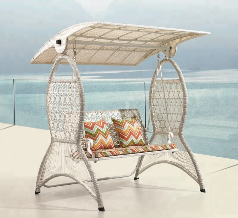 Two Person Outdoor Garden Rattan Hanging Double chair Swing