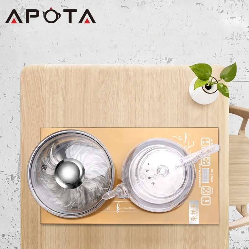 Teaware Glass Tea Kettle for Induction Cooker 1000W Dry Burning-resistant Protection