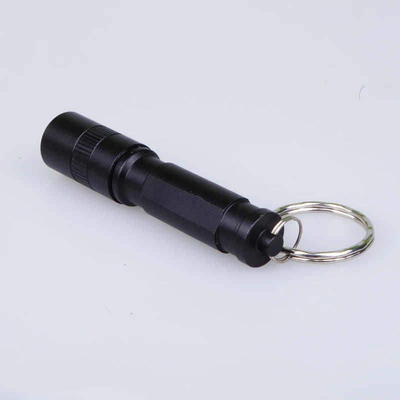 Custom Logo High Power Aluminum Alloy Gift Mini Battery Operated LED Torch Keychain