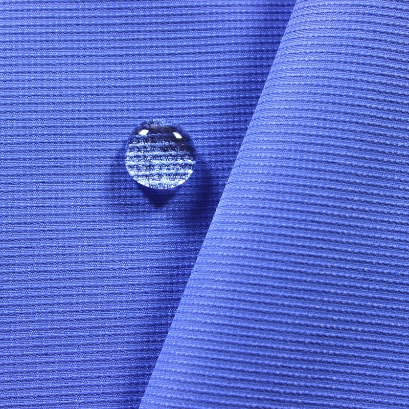 
Good quality sapphire blue pearl dot polyester pongee fabric for garment 