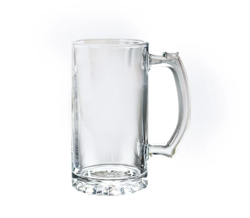 Customized logo promotional gifts great fit pub heavy base lead free 15oz 450ml beer glass mug with handle