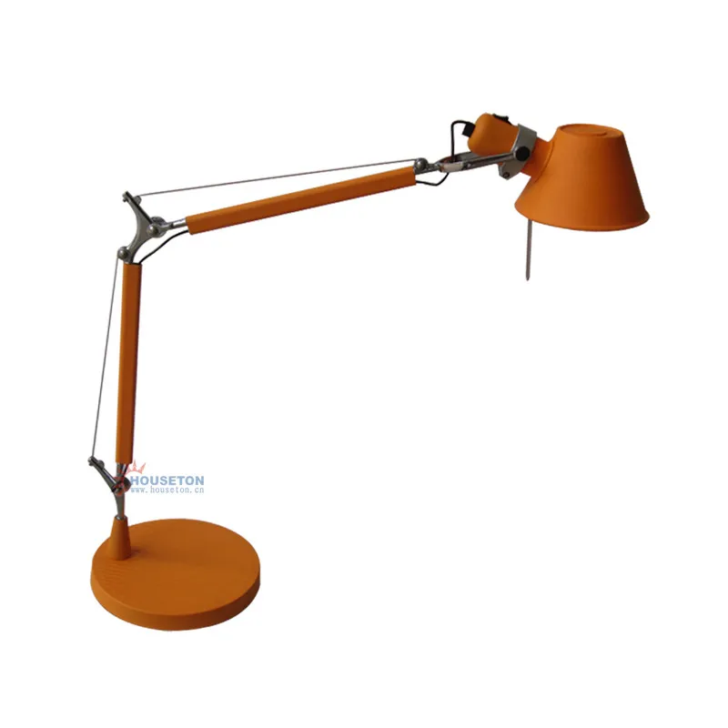 High quality hotel design indoor decor industrial aluminum long arm tall edison bulb table lamp