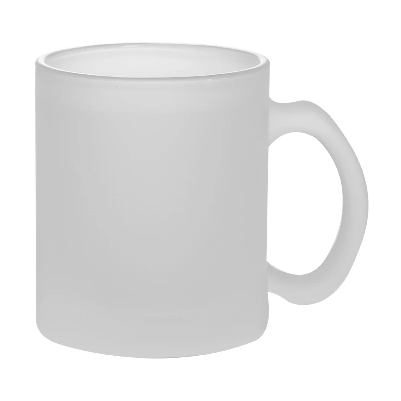 Rubysub M005 Hot Selling Sublimation Frosted Glass Mug High Quality 11oz Round Handle Glass Cup