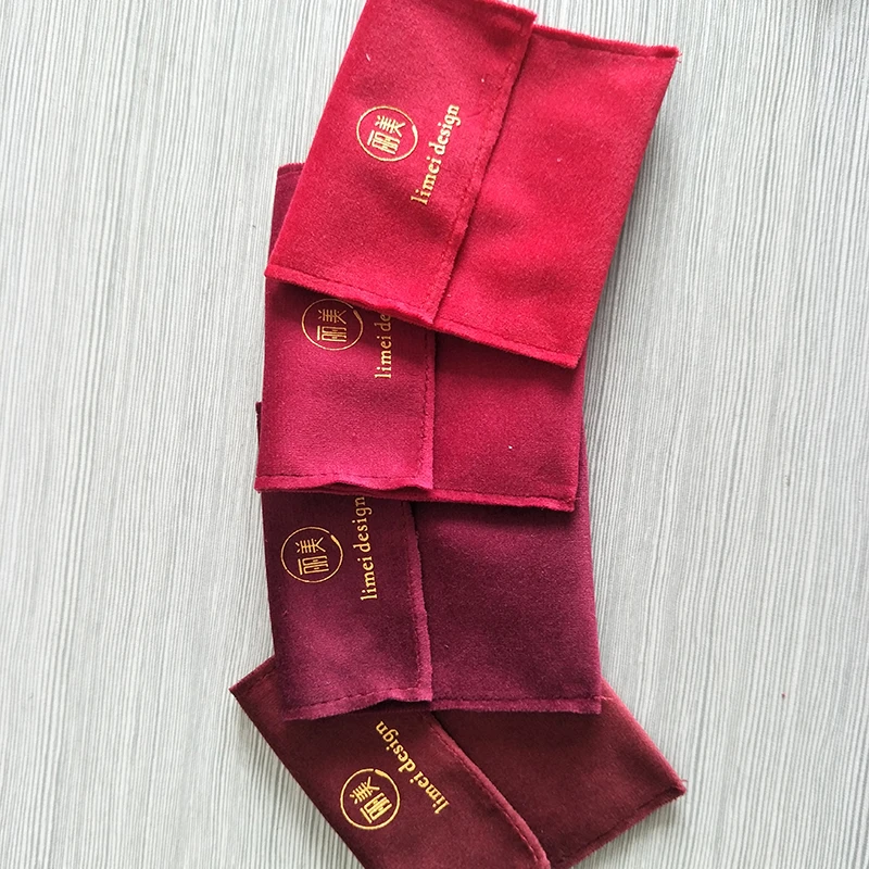 Free Sample  Velvet Bag Jewelry Pouch With Hot Stamp Logo