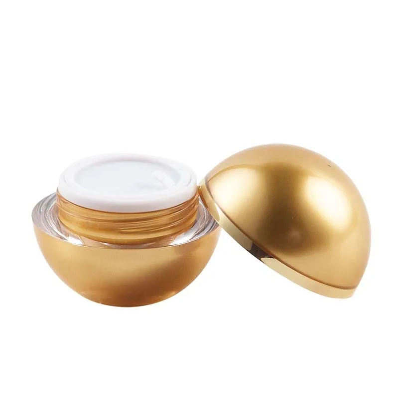 Modern design high quality luxury small round ball white cosmetic eye cream jar