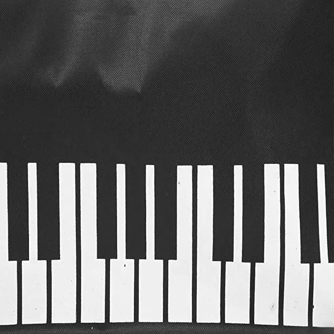 Piano Keys Music Handbag,Waterproof Oxford Cloth Tote Bag Reusable Grocery Bag Shoulder Shopping Bag