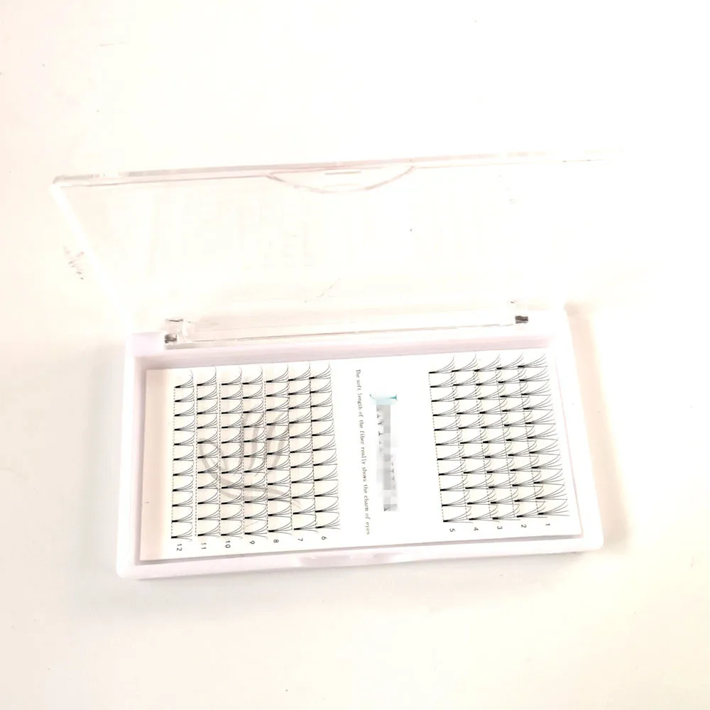 
OEM private label short long stem 0.07 0.10 C D curl fan eyelash extension pre made fans 4D 5D 6D 