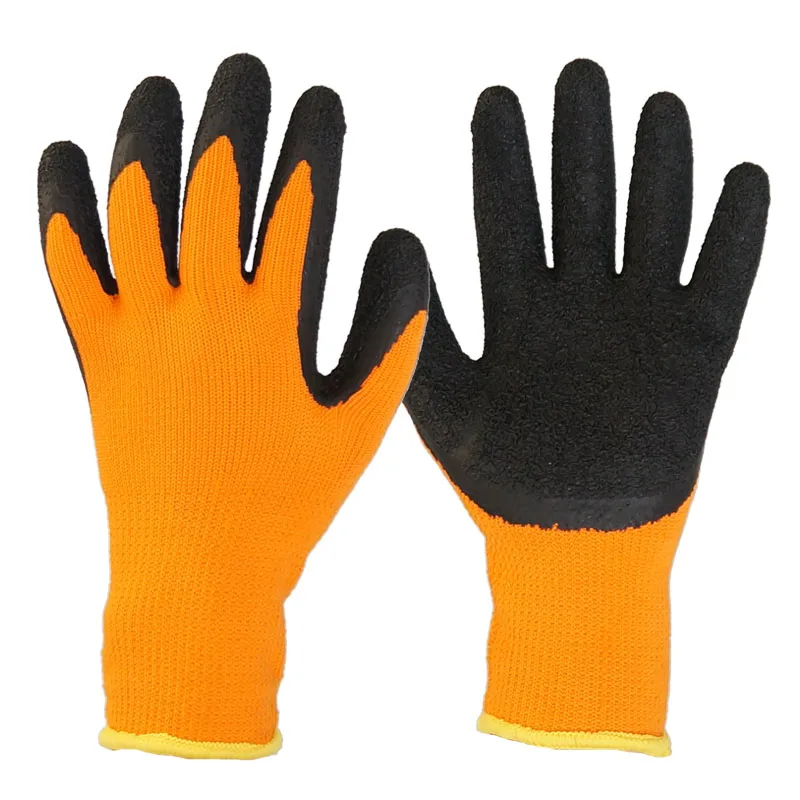 acrylic latex coated working safety gloves  foaming crinkle finish