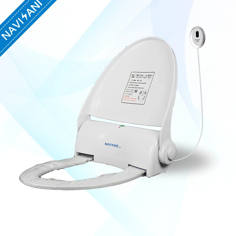 Automatic self-clean disposable one time use sanitary toilet seat cover for public sanitation solution in Airport Railway