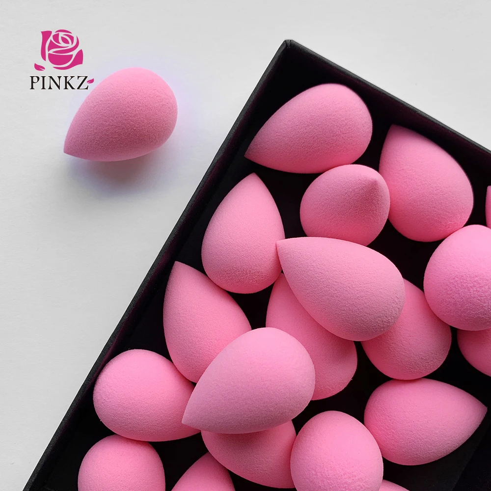 Latex free Pink teardrop mini makeup sponge blush blender for foundation /concealer factory price