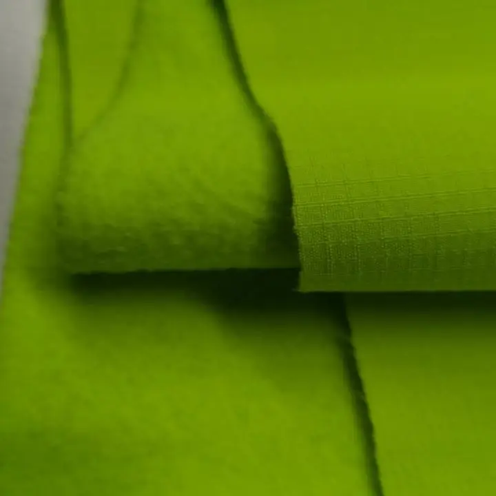 Polyester Double Grid Polar Fleece Fabric for Jacket Outdoor