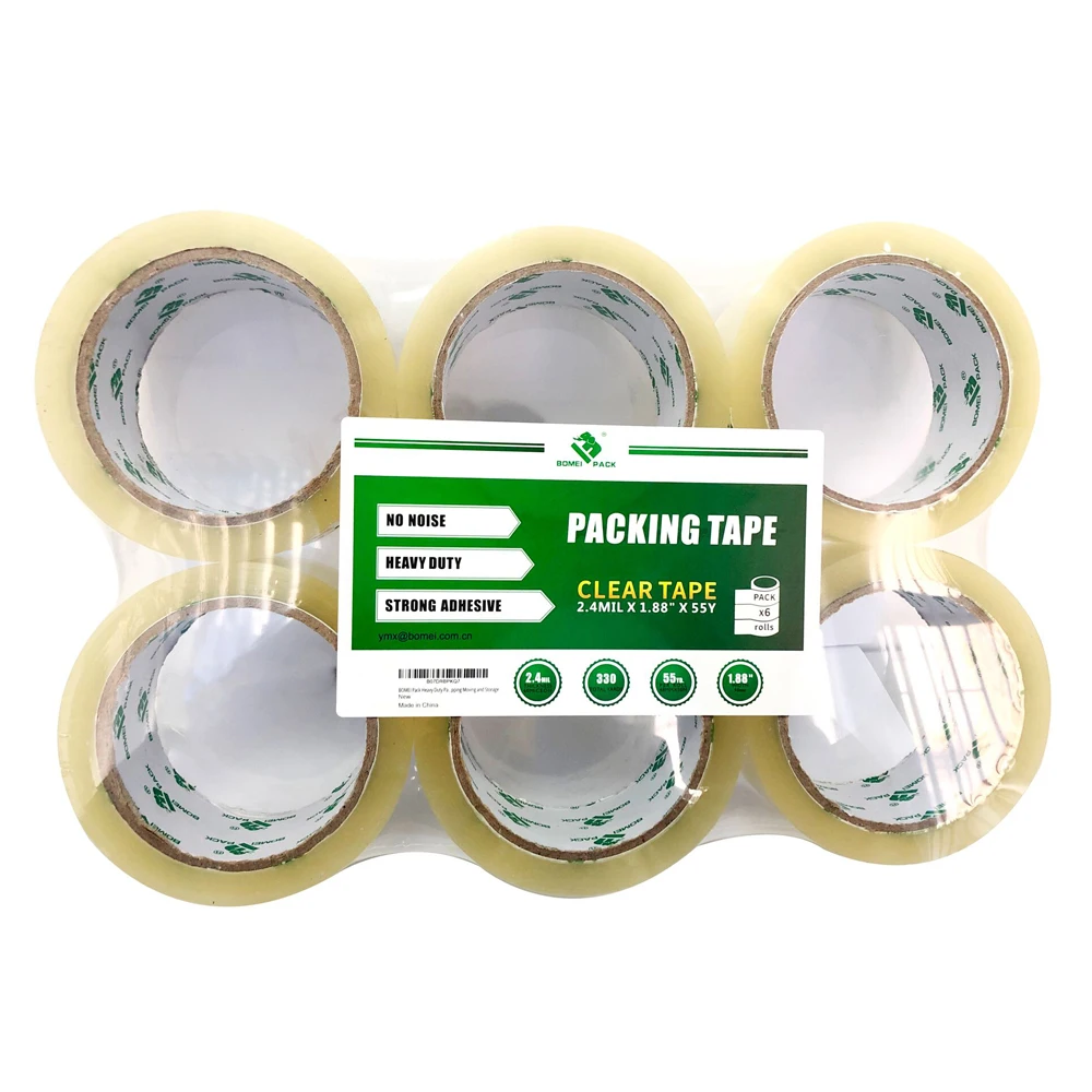 Плоская термоусадочная упаковочная лента Slient OPP с супер сильным клеем, упаковочная лента Caton без шума