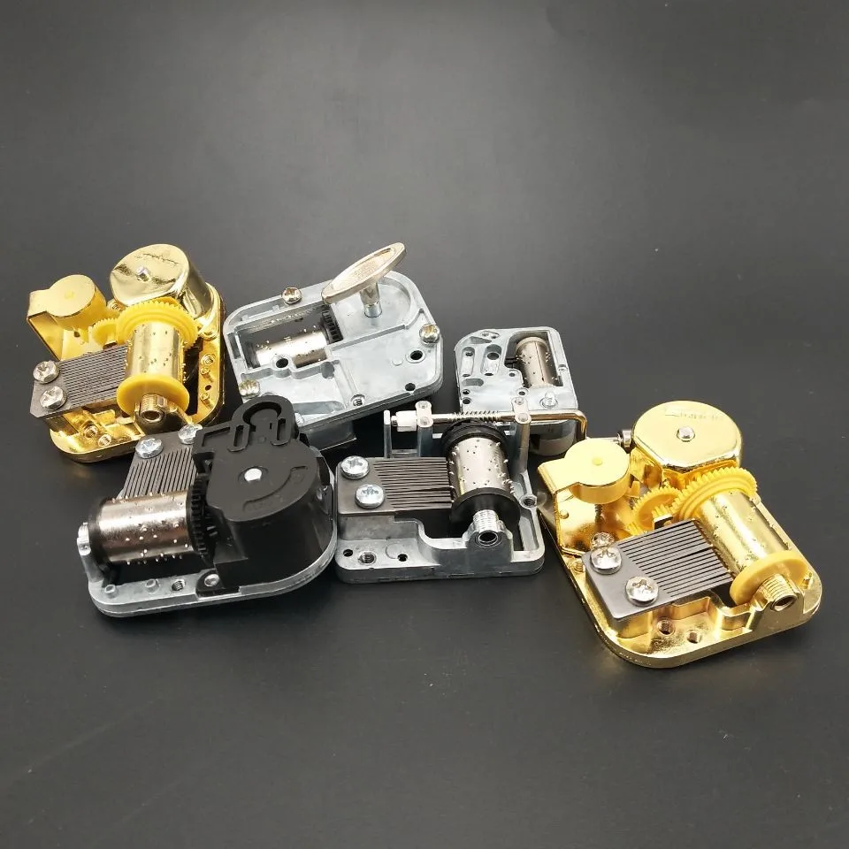 Music Box Parts Custom Hand Crank Sankyo Sliver Music Box Movement