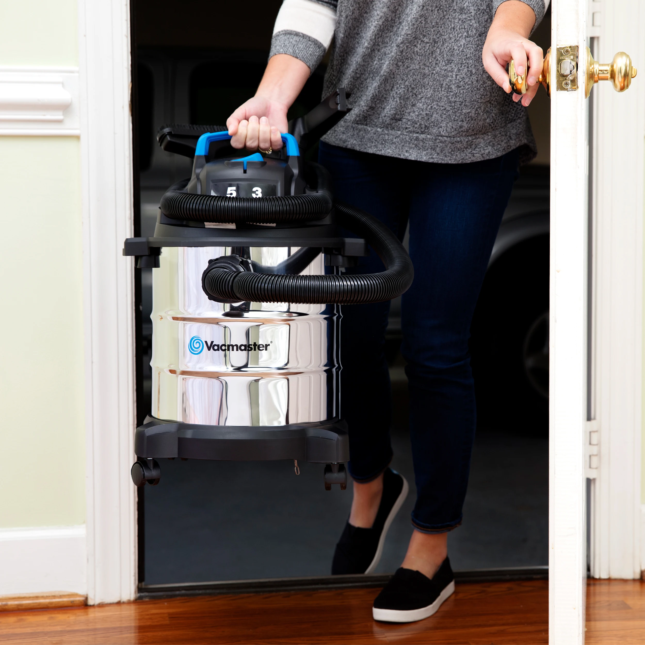 Vacmaster 5 Gallon stainless Portable wet/dry Vacuum Cleaner with  5 Gallon stainless  -VOC507S